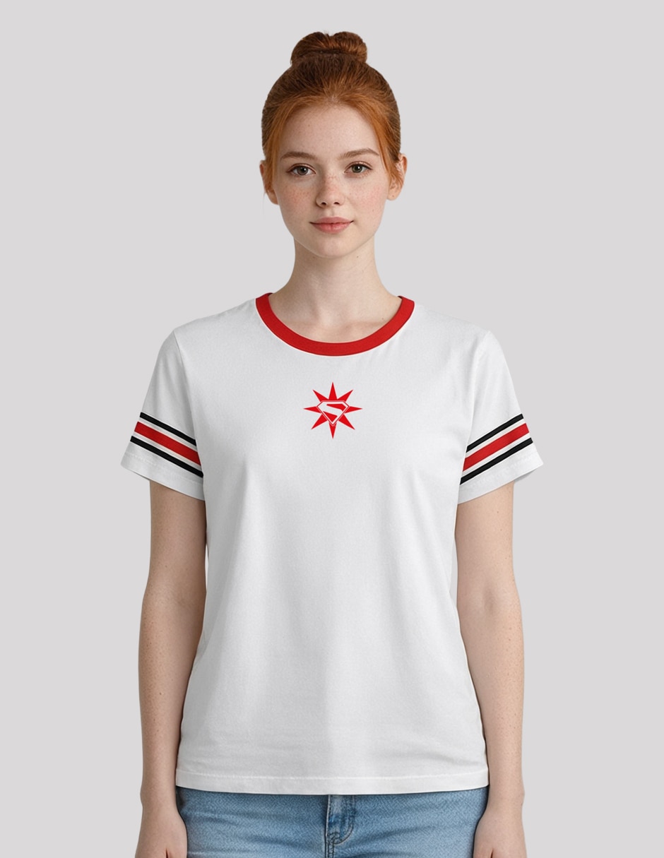 Playera manga corta cuello redondo para mujer 4