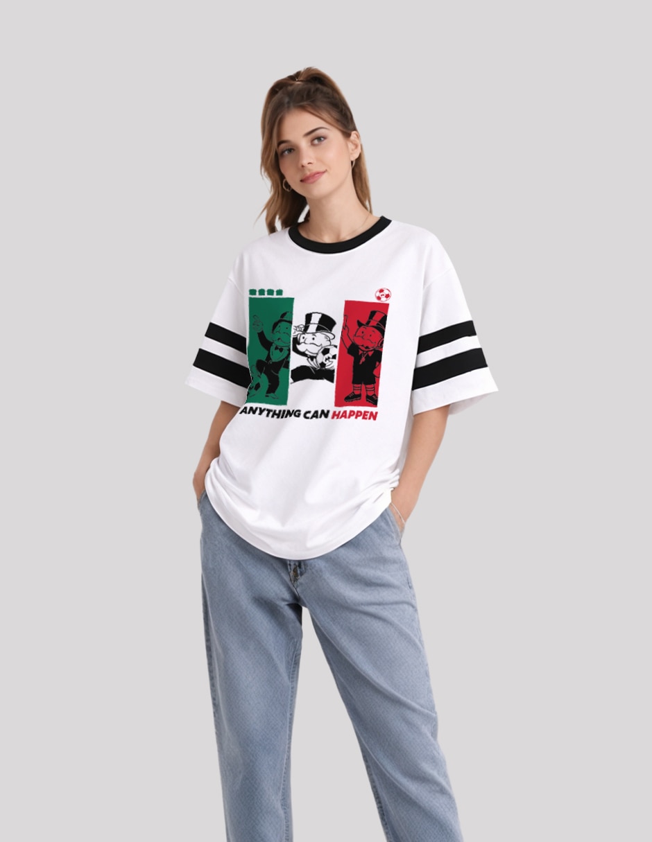 Playera manga corta coleccion caricatura cuello redondo para mujer 2