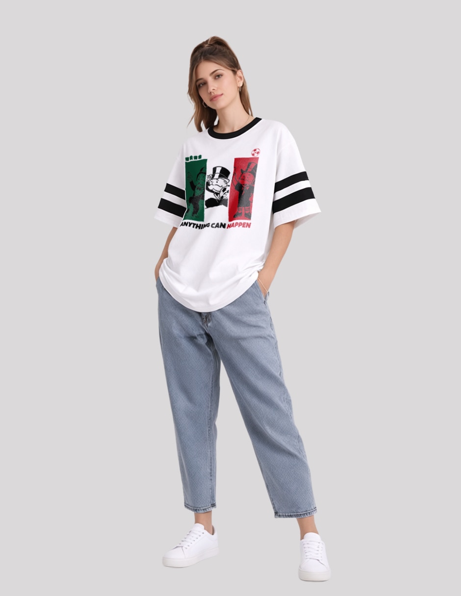 Playera manga corta coleccion caricatura cuello redondo para mujer 3
