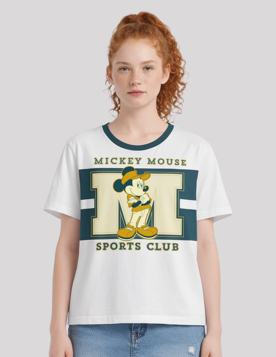 PLAYERA manga Corta Coleccion caricatura cuello Redondo para mujer