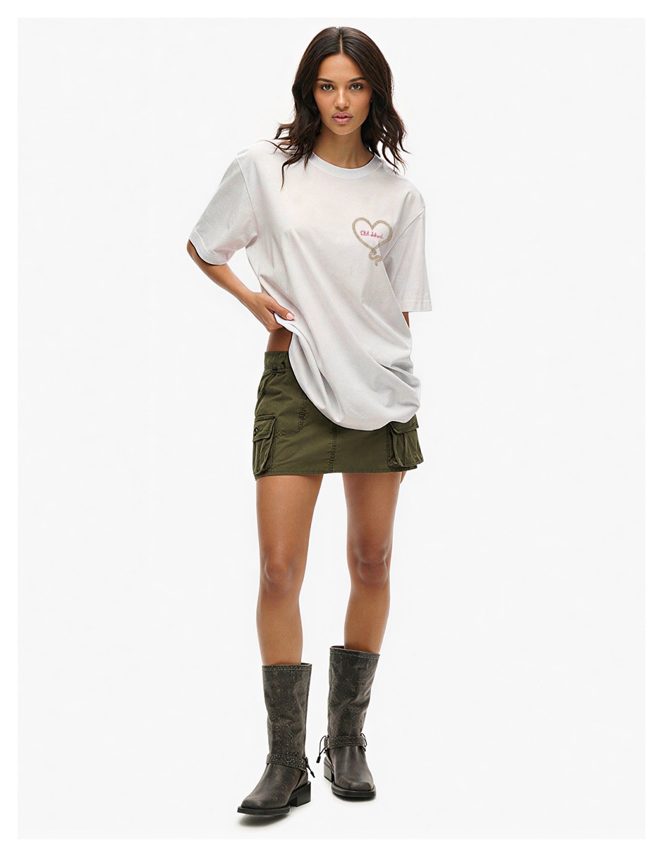 Playera manga corta colección caricatura cuello redondo para mujer