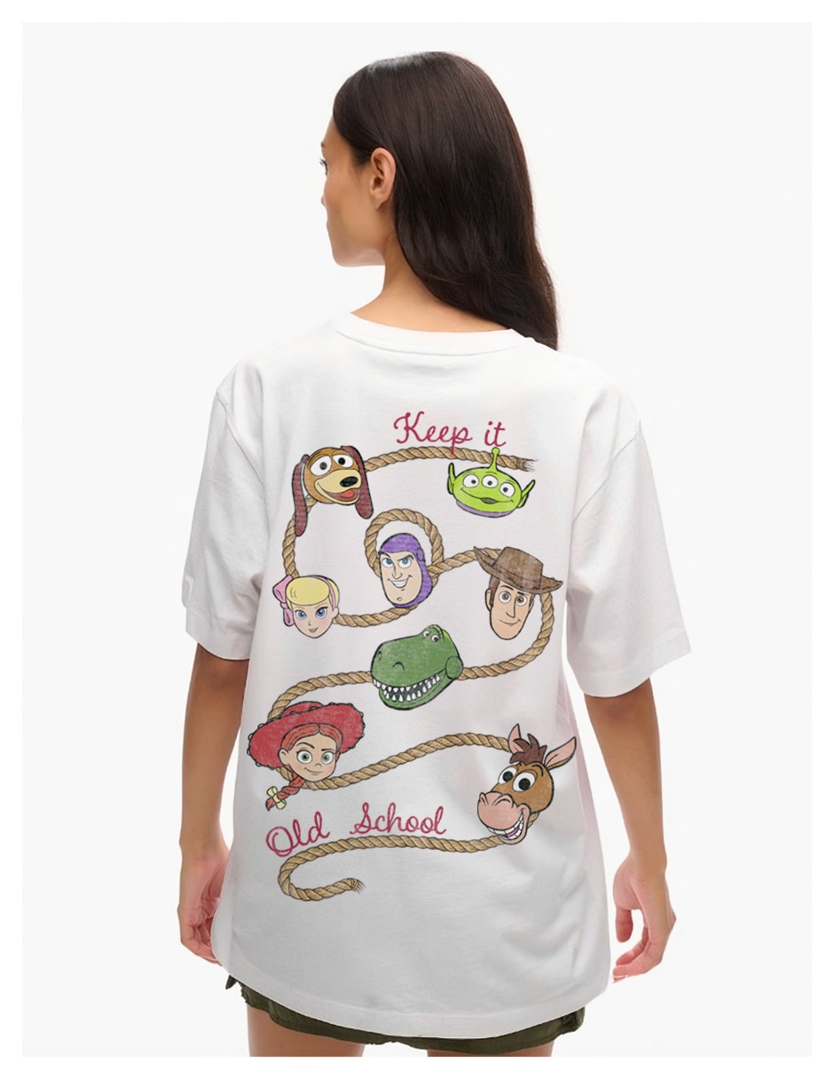 Playera manga corta colección caricatura cuello redondo para mujer 3