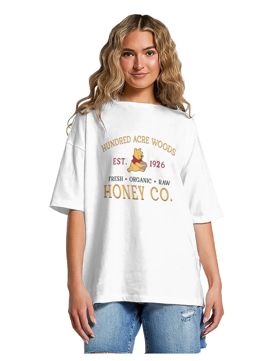 Playera manga corta coleccion caricatura cuello redondo para mujer Playera manga corta coleccion caricatura cuello redondo para mujer