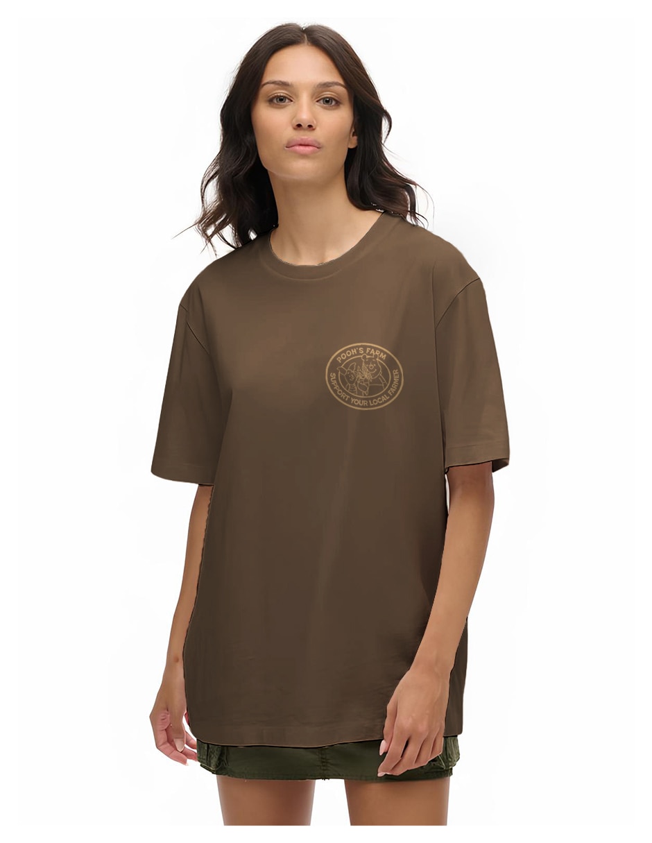 Playera manga corta coleccion caricatura cuello redondo para mujer Playera manga corta coleccion caricatura cuello redondo para mujer