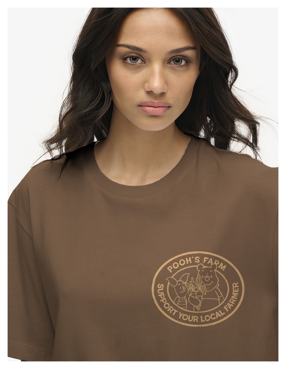 Playera manga corta coleccion caricatura cuello redondo para mujer 4