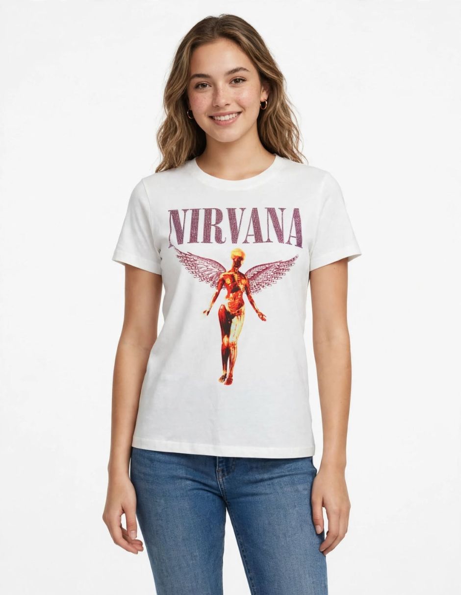 Playera manga corta cuello redondo para mujer Playera manga corta cuello redondo para mujer