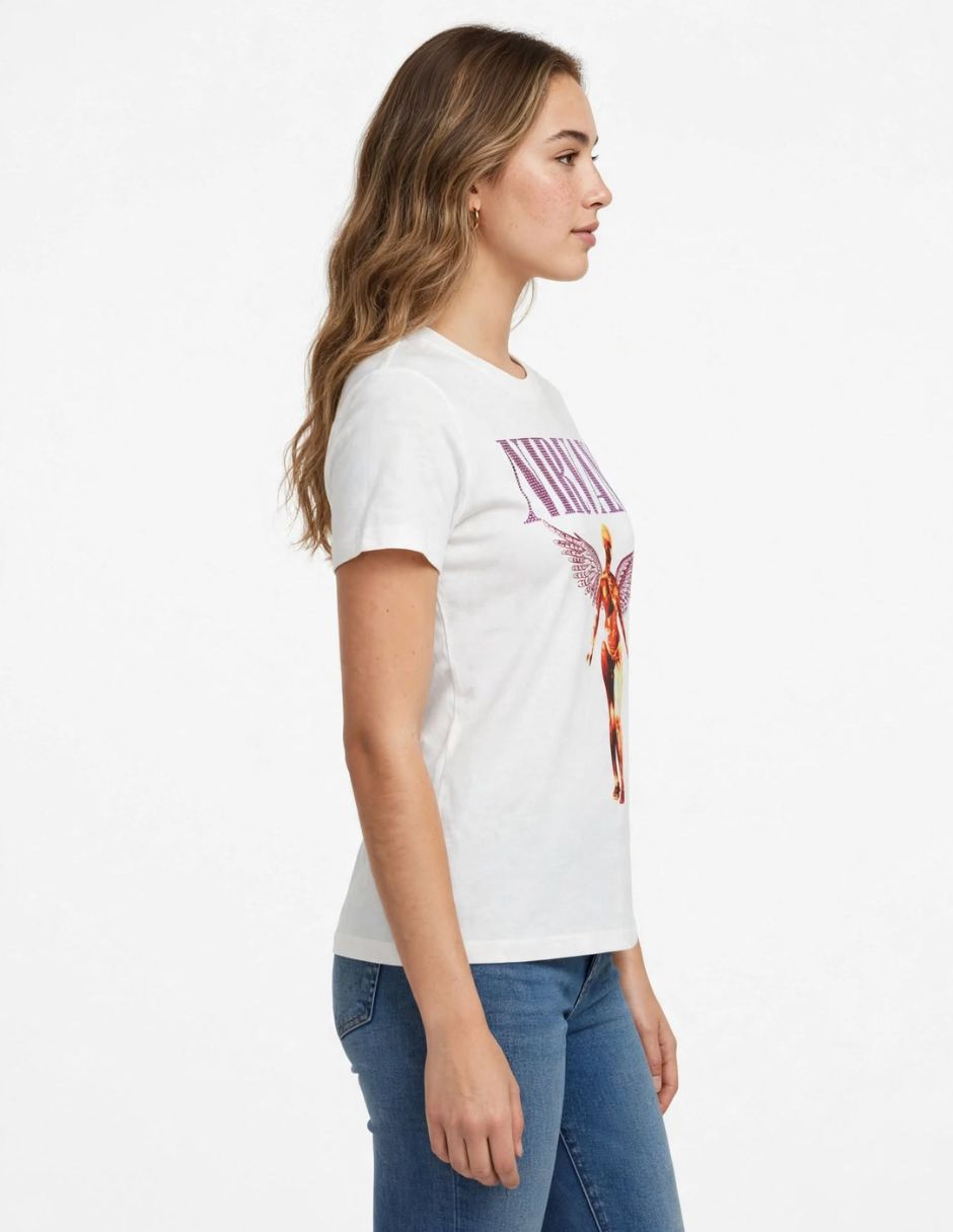 Playera manga corta cuello redondo para mujer 4