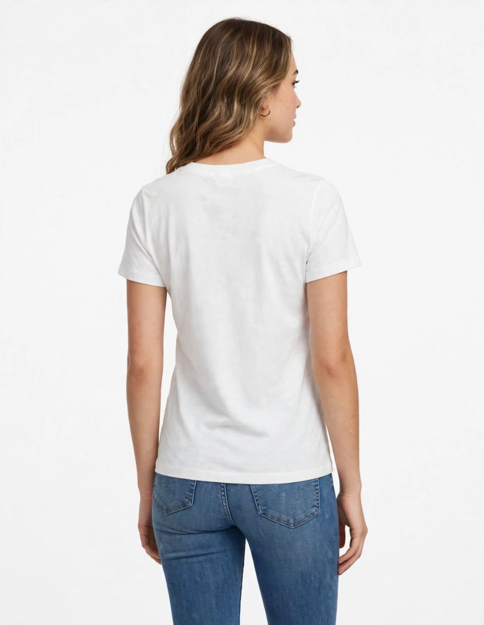 Playera manga corta cuello redondo para mujer 3