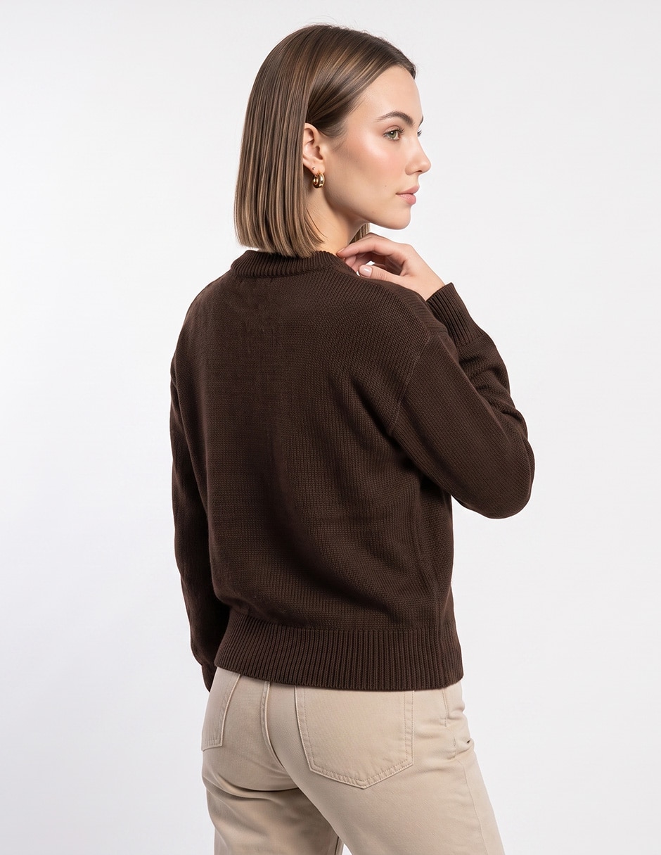 Suéter cuello redondo para mujer 3
