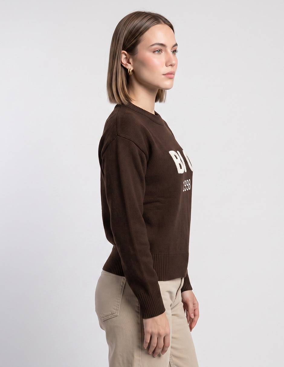 Suéter cuello redondo para mujer 2
