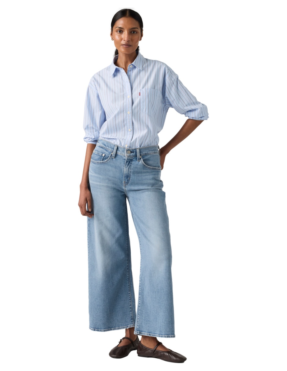 Jeans wide leg 728 para mujer 4
