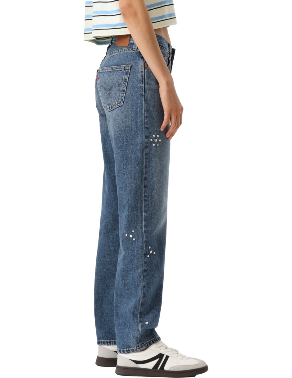 Jeans relajado media cintura 501 para mujer 2