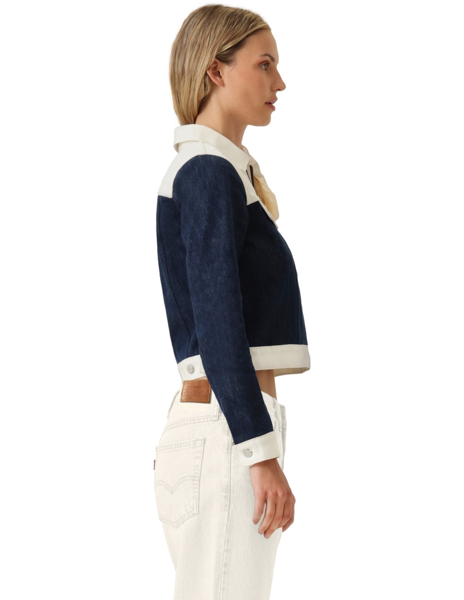 Chamarra denim de algodón para mujer 2