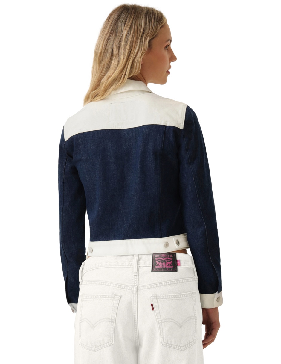 Chamarra denim de algodón para mujer 3