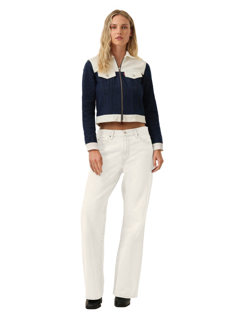 Chamarra denim de algodón para mujer 4