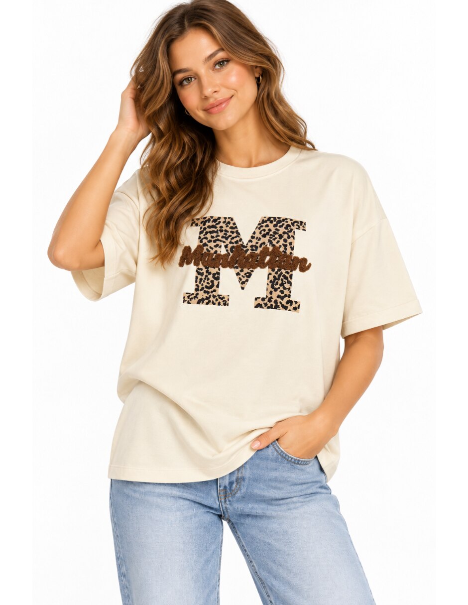 Playera manga corta cuello redondo para mujer 4