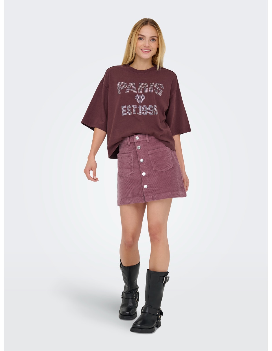 Playera manga corta cuello redondo para mujer 4