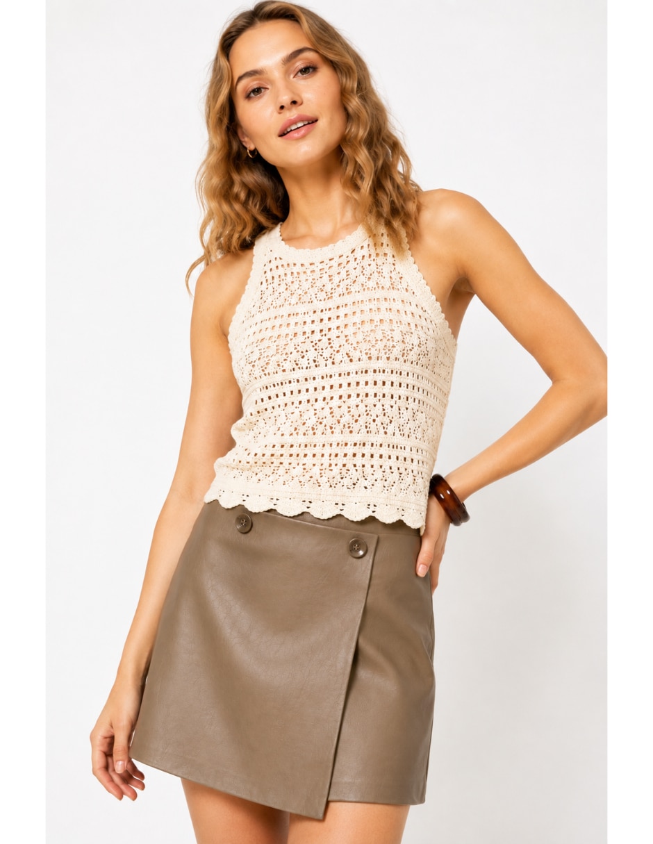 Falda mini cintura alta 3