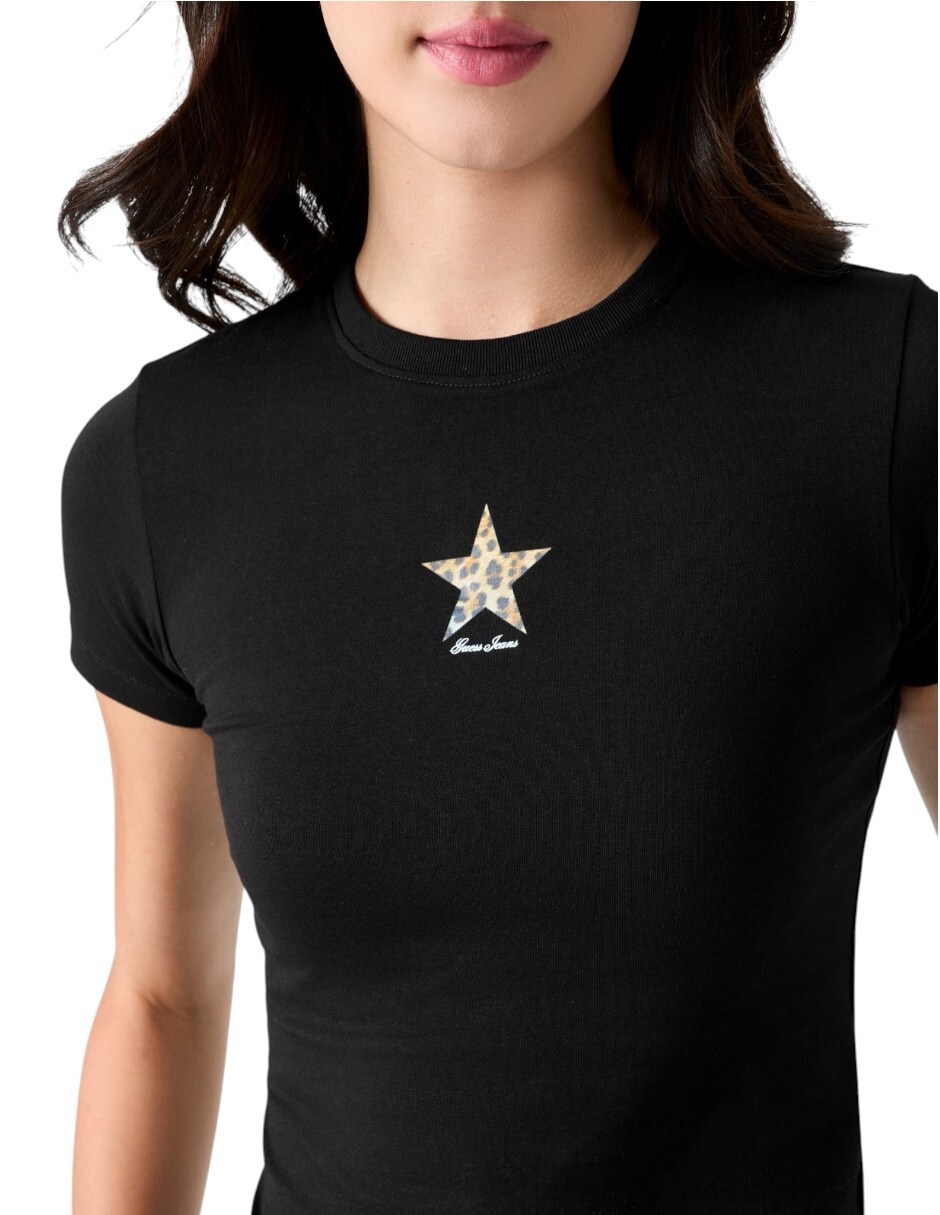 Playera manga corta cuello redondo para mujer 3