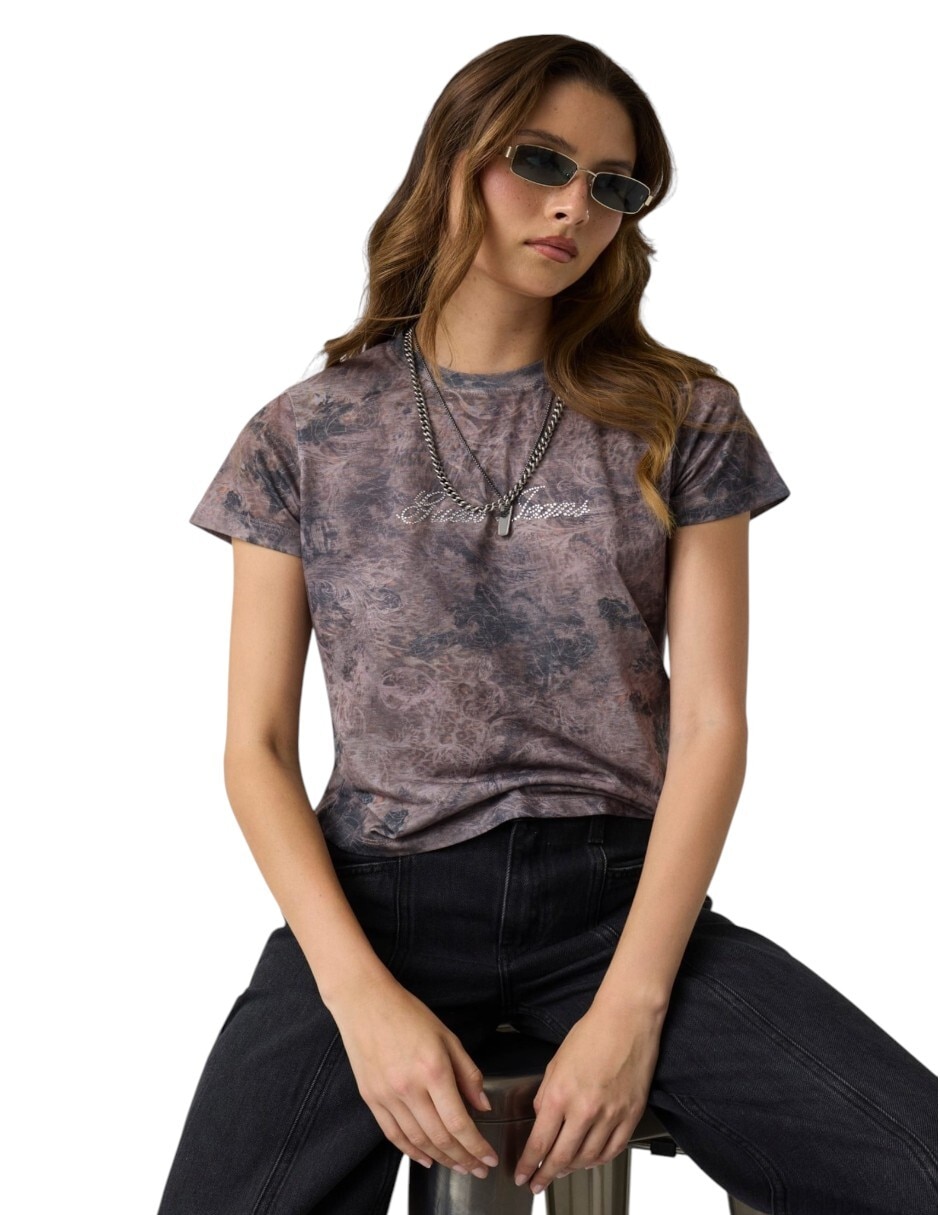 Playera manga corta cuello redondo para mujer 2