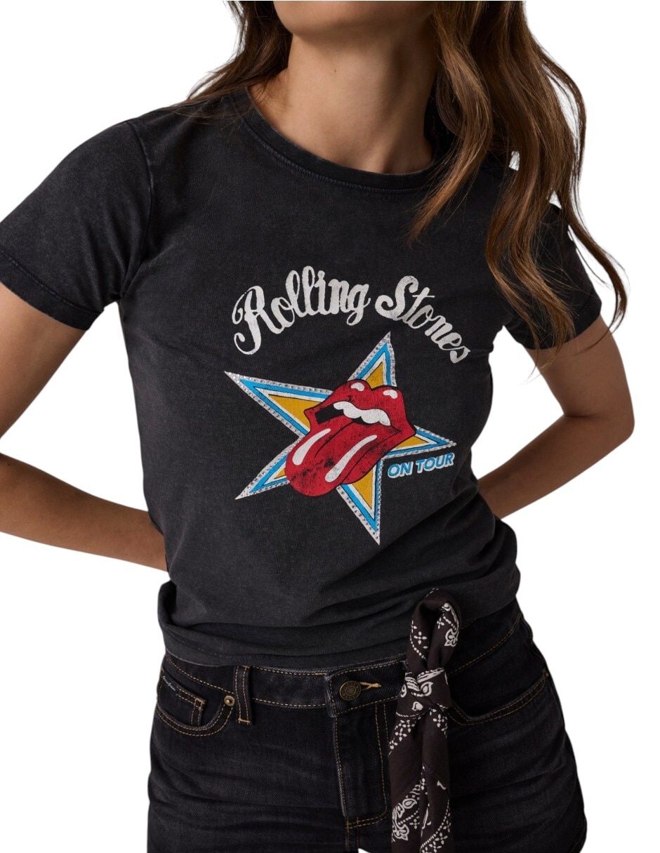 Playera manga corta cuello redondo para mujer 2