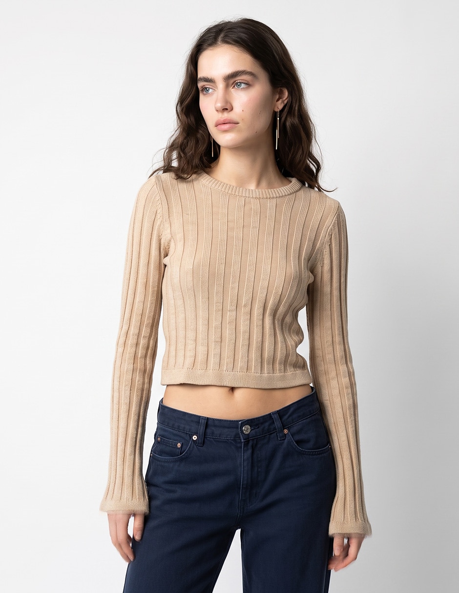 Suéter cuello redondo para mujer Suéter cuello redondo para mujer