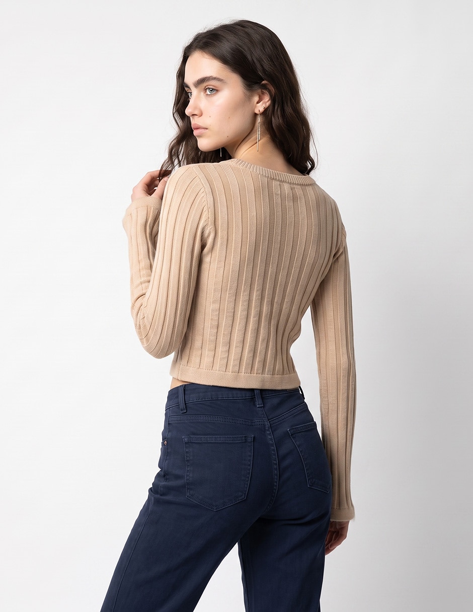 Suéter cuello redondo para mujer 3