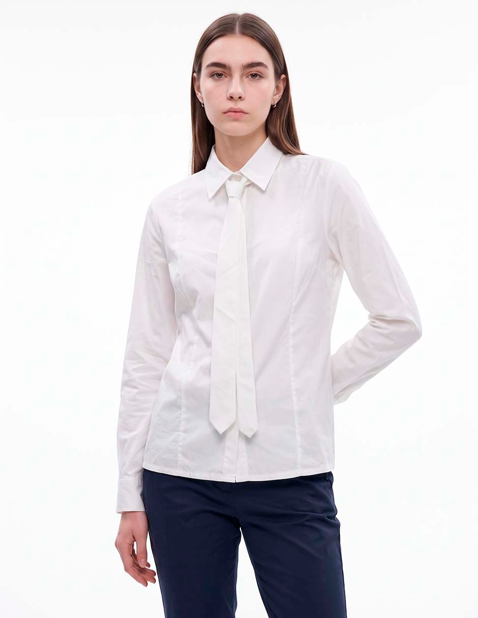 Blusa camisera manga larga para mujer 1