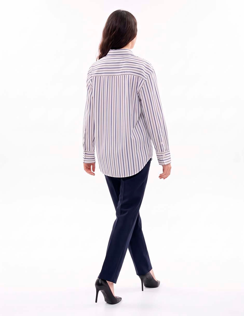 Blusa camisera manga larga para mujer 4