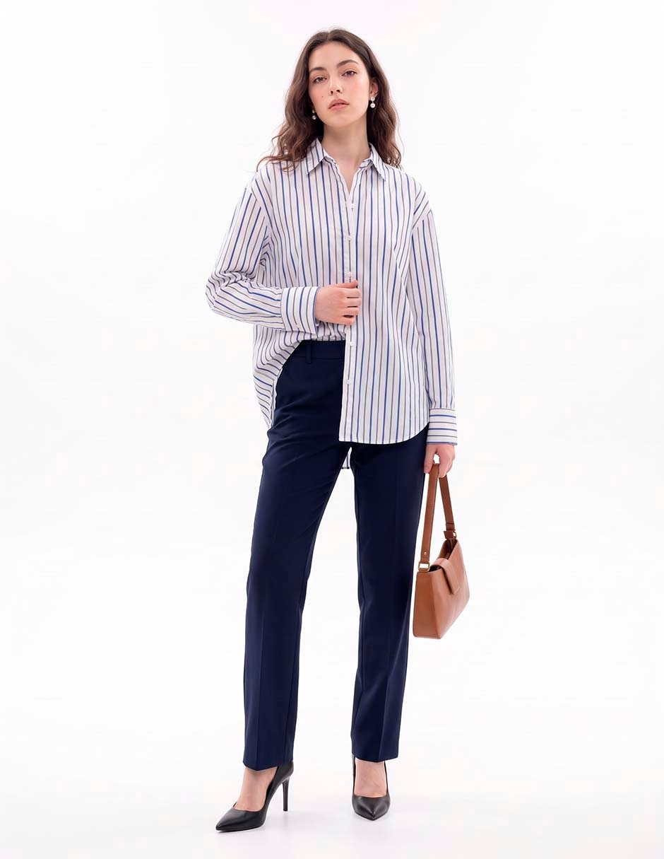 Blusa camisera manga larga para mujer 3