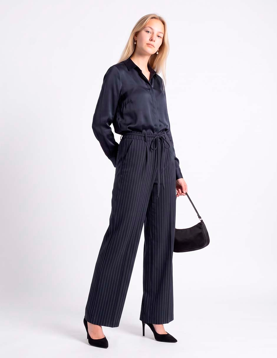 Pantalón con pinzas recto para mujer 4