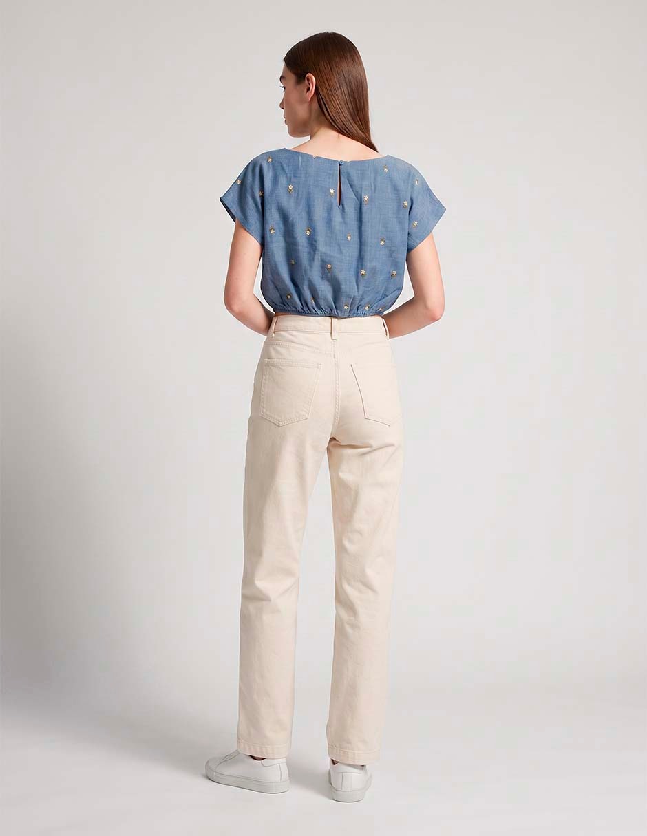 Blusa manga corta para mujer 4