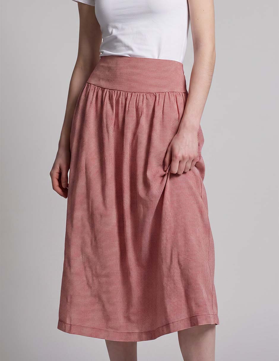 Falda midi a la cintura Falda midi a la cintura