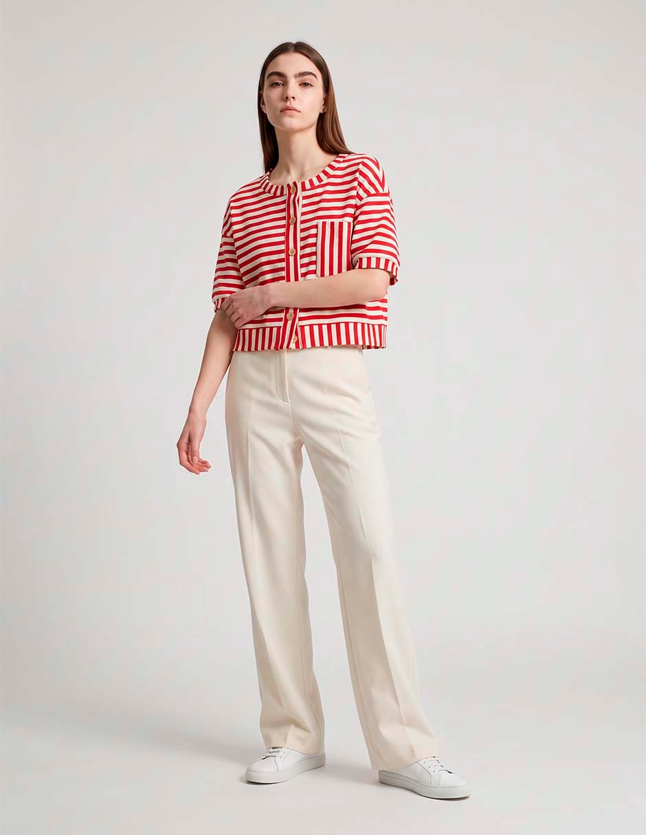 Blusa manga al codo para mujer 3
