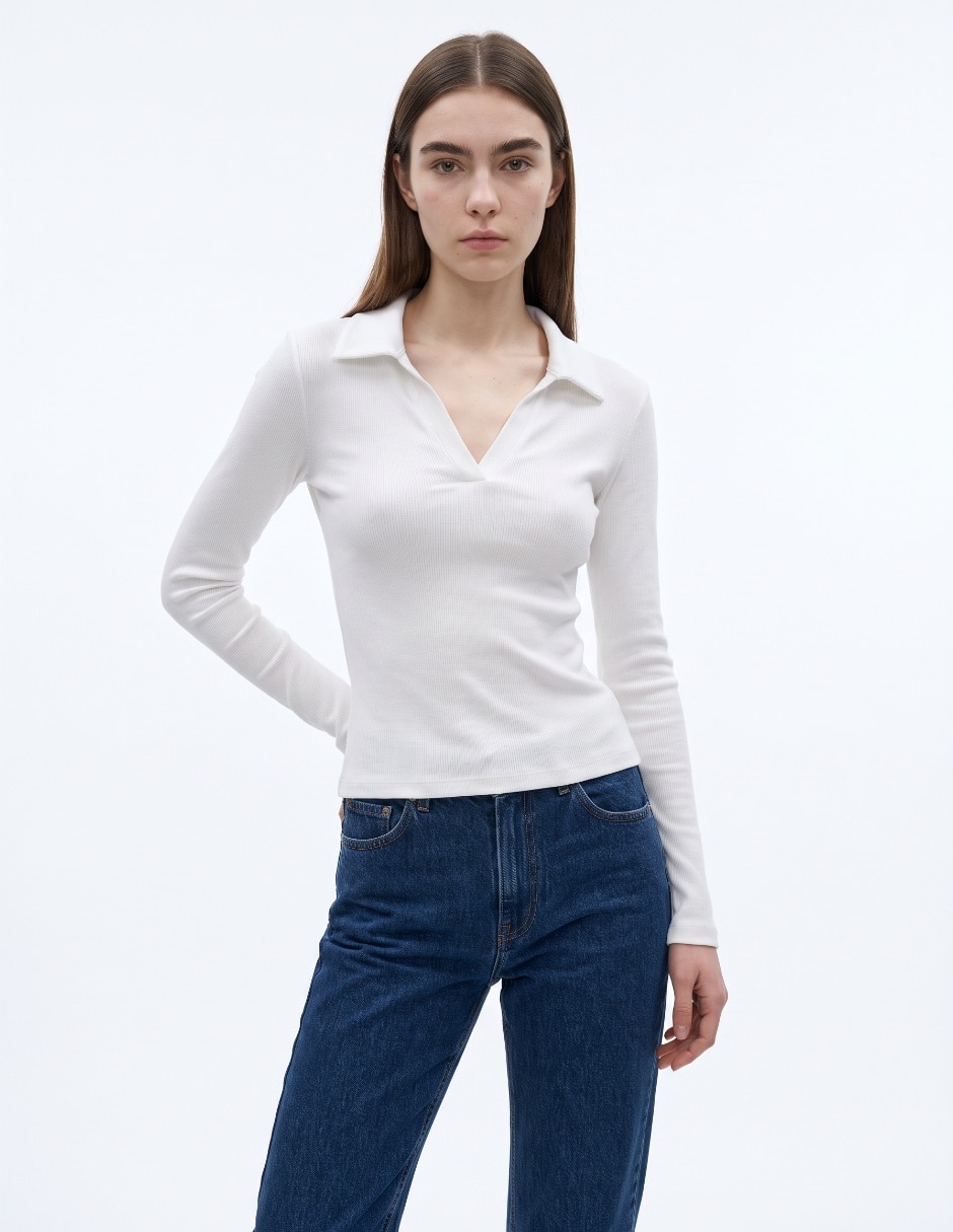 Playera tipo polo para mujer 1
