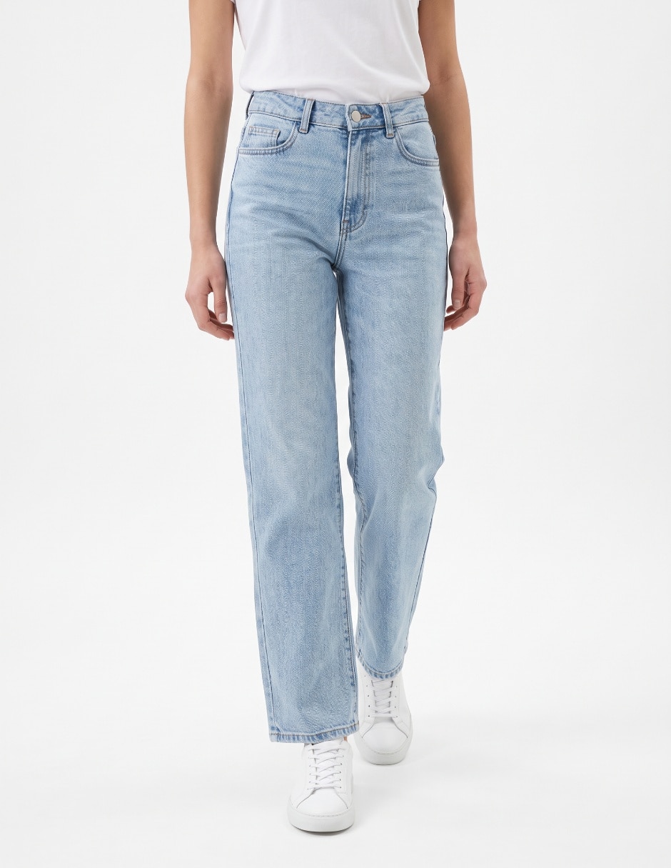 Jeans relaxed wide leg para mujer