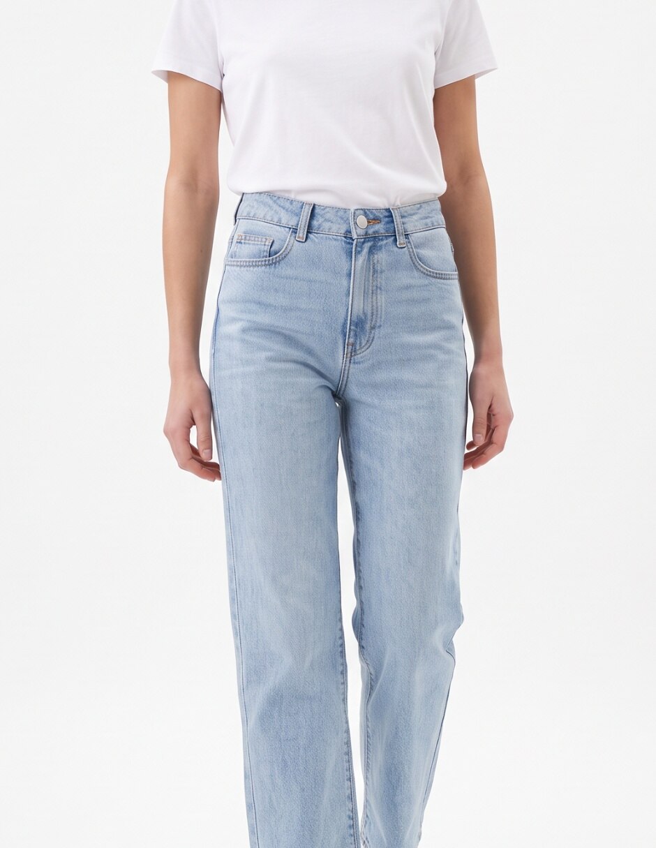 Jeans relaxed wide leg para mujer 3