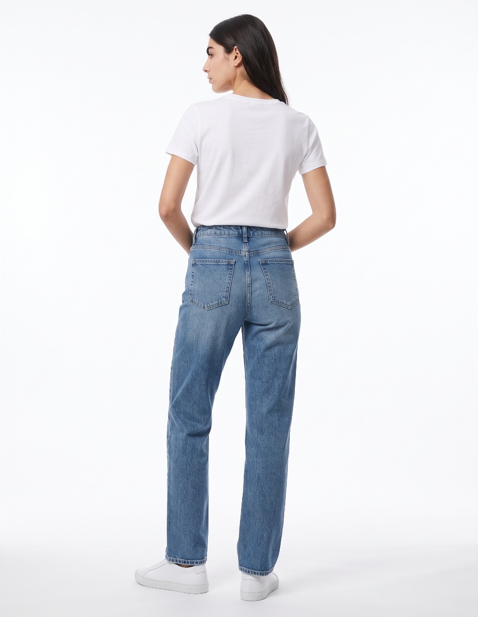 Jeans straight para mujer 2