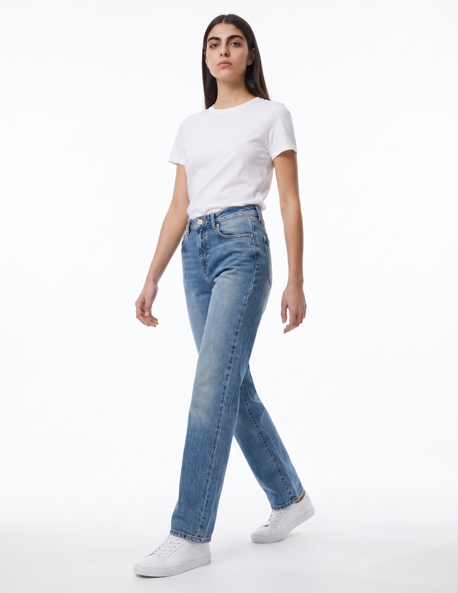 Jeans straight para mujer 3
