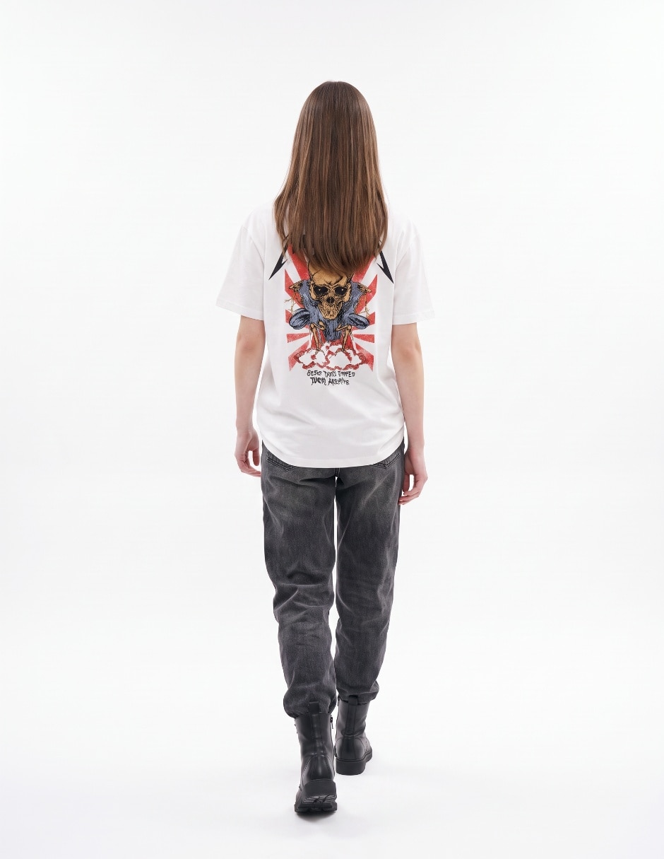 Playera manga corta cuello redondo para mujer 2