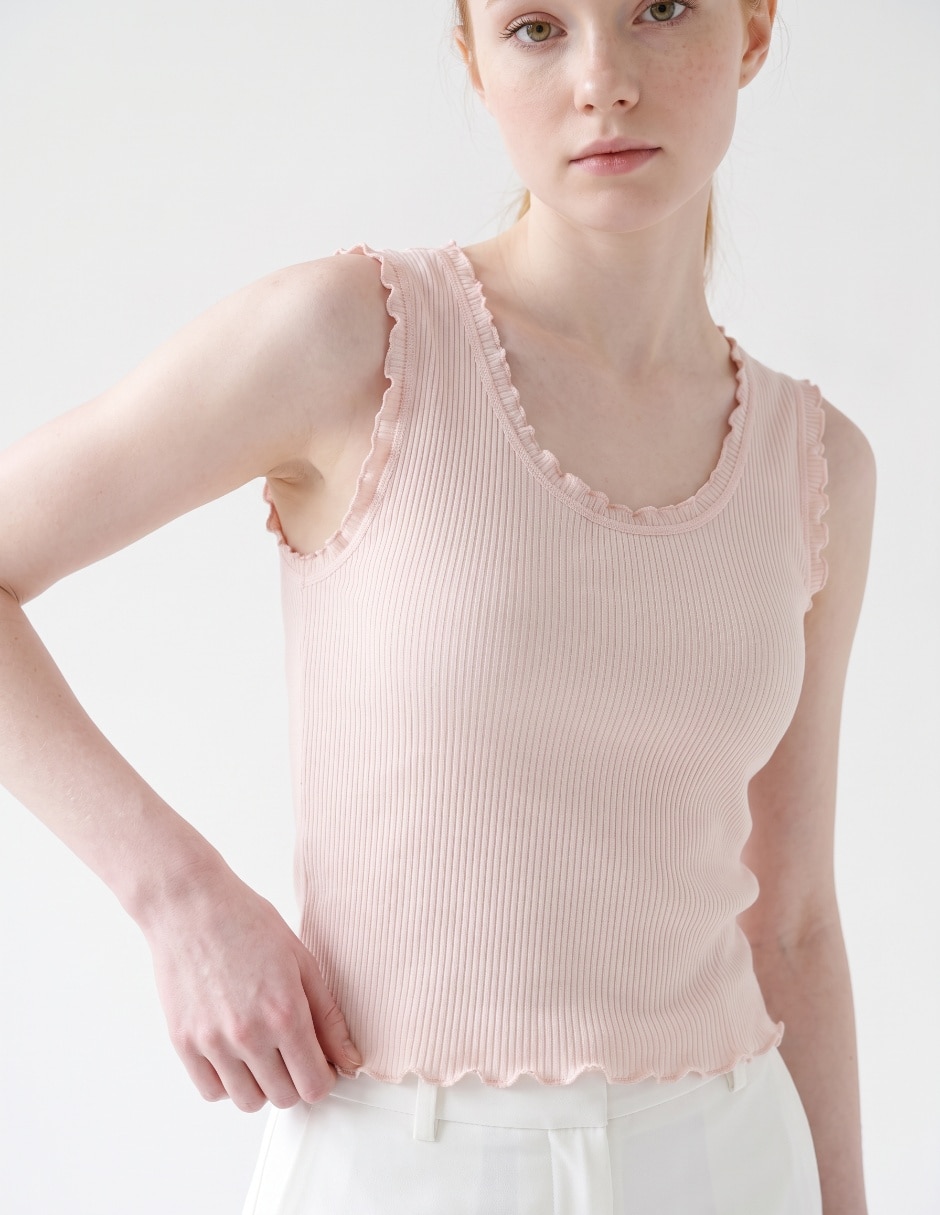 Top cuello redondo tirante ancho 4
