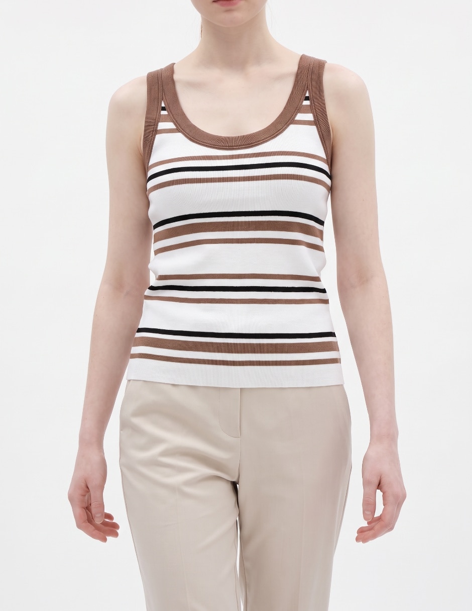 Top cuello redondo tirante ancho 4