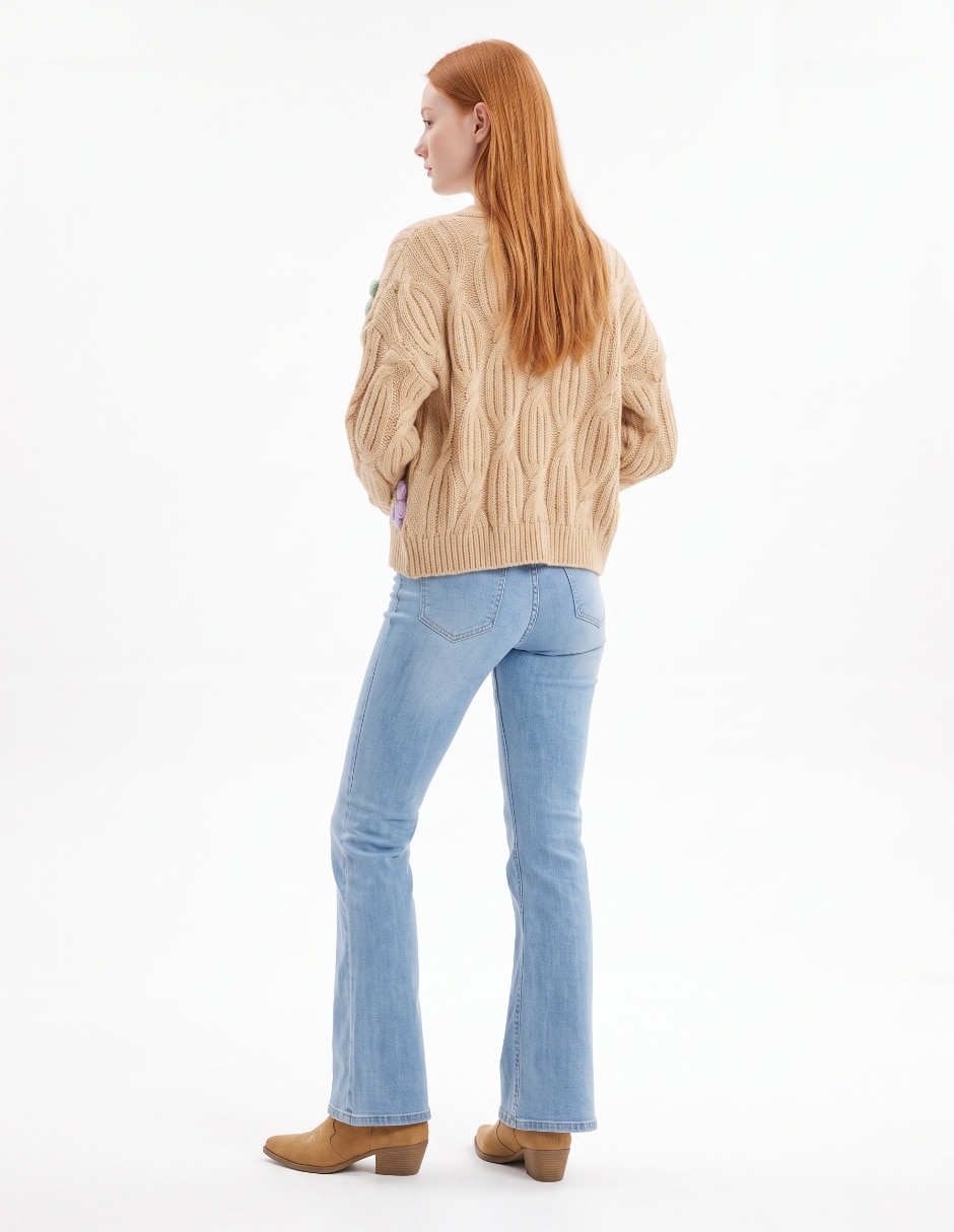 Suéter cuello camisero para mujer 2