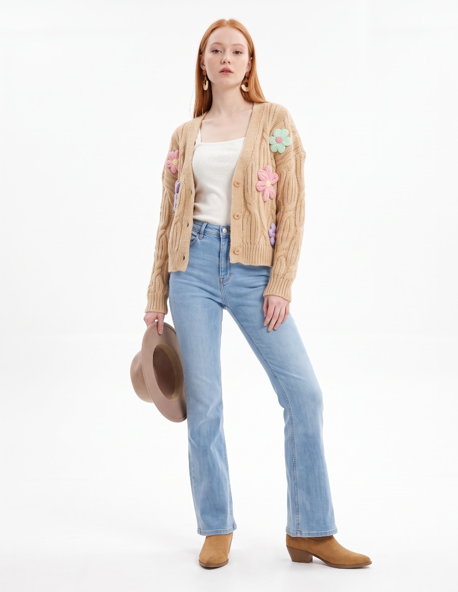 Suéter cuello camisero para mujer 3