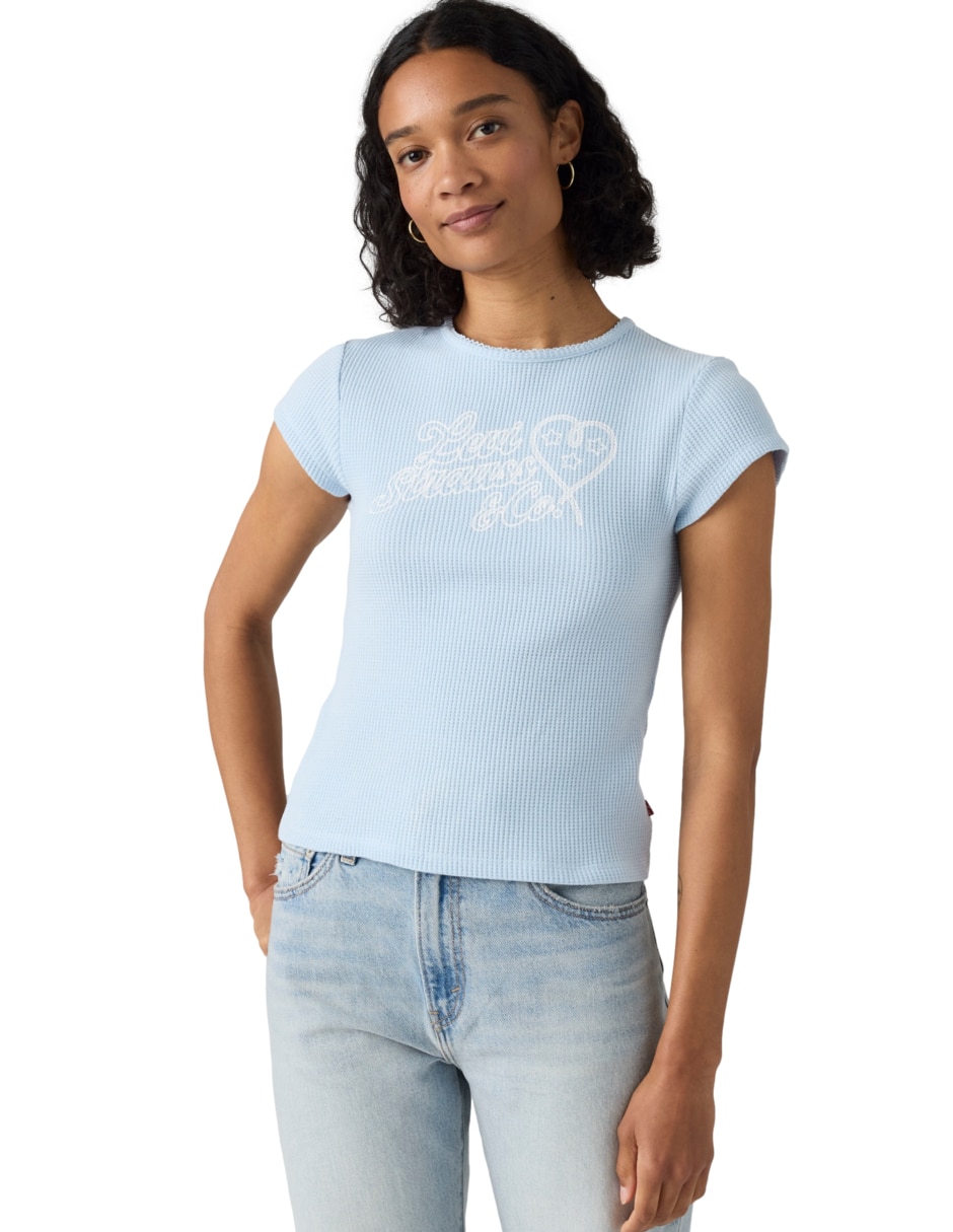 Playera manga corta cuello redondo mujer 2