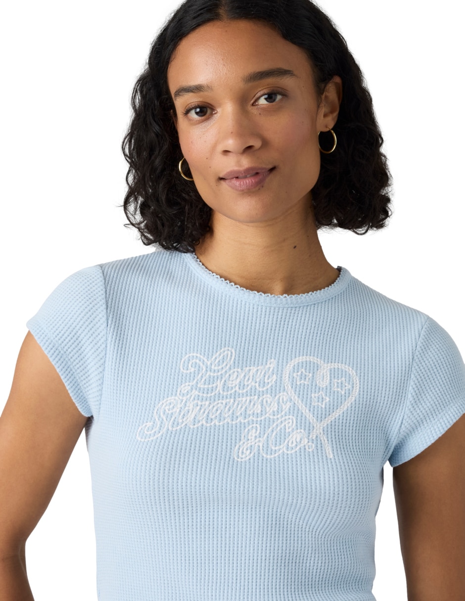 Playera manga corta cuello redondo mujer 3
