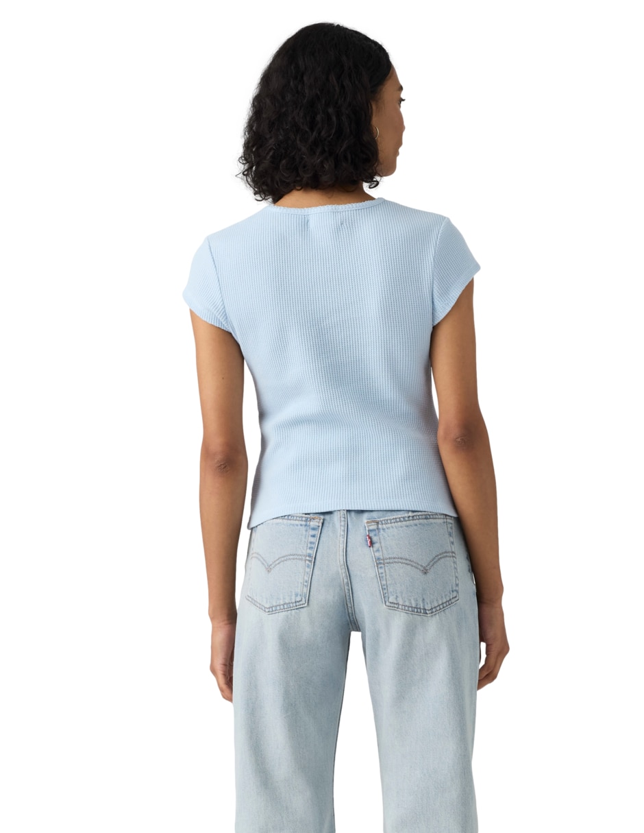 Playera manga corta cuello redondo mujer 4