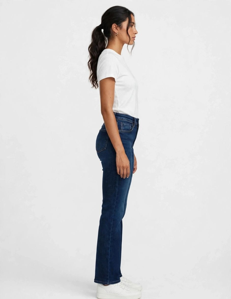 Jeans regular straight para mujer 2