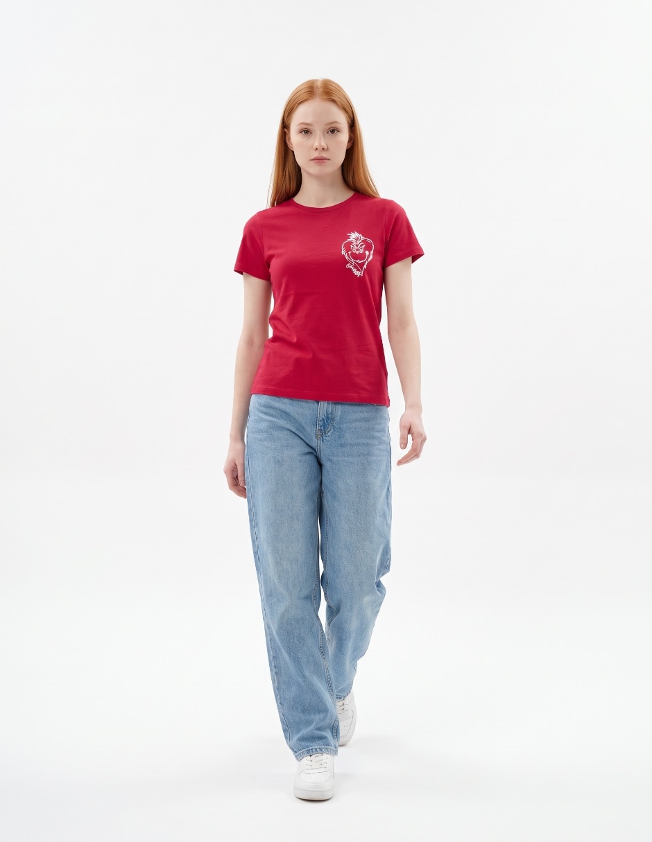 Playera manga corta cuello redondo para mujer Playera manga corta cuello redondo para mujer