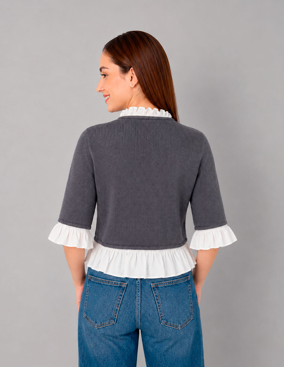 Suéter cuello redondo para mujer 3